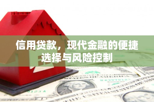 阿鲁科尔沁旗信用贷款，现代金融的便捷选择与风险控制