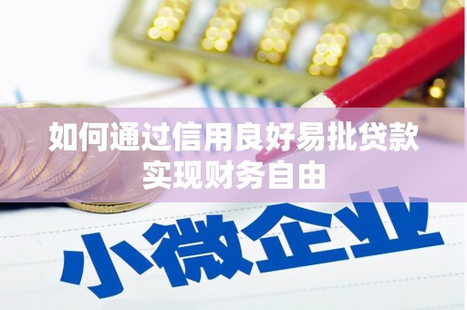 阿鲁科尔沁旗如何通过信用良好易批贷款实现财务自由