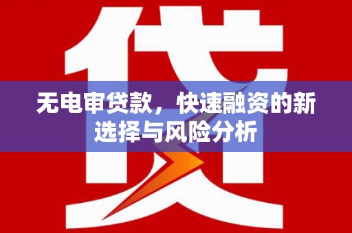 阿鲁科尔沁旗无电审贷款，快速融资的新选择与风险分析