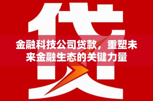 阿鲁科尔沁旗金融科技公司贷款，重塑未来金融生态的关键力量