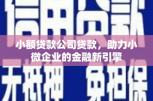 阿鲁科尔沁旗小额贷款公司贷款，助力小微企业的金融新引擎