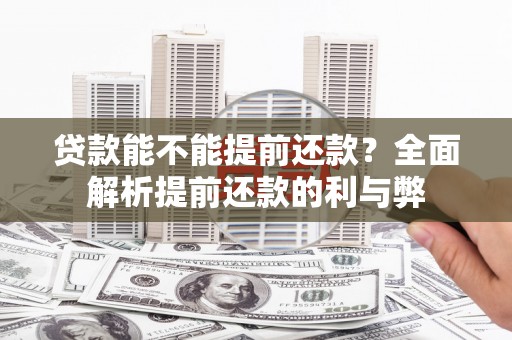 阿鲁科尔沁旗贷款能不能提前还款？全面解析提前还款的利与弊