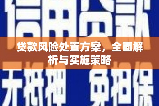 阿鲁科尔沁旗贷款风险处置方案，全面解析与实施策略